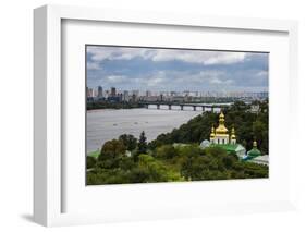 View over City, the Kiev-Pechersk Lavra and the Dnieper River, Kiev (Kyiv), Ukraine, Europe-Michael Runkel-Framed Photographic Print