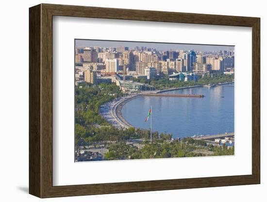 View over Coast of Baku, Baku Bay, Azerbaijan-Michael Runkel-Framed Photographic Print