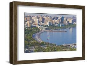 View over Coast of Baku, Baku Bay, Azerbaijan-Michael Runkel-Framed Photographic Print