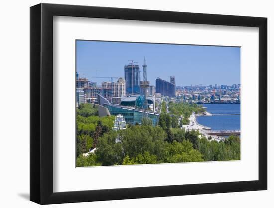 View over Coast of Baku, Baku Bay, Azerbaijan-Michael Runkel-Framed Photographic Print