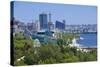 View over Coast of Baku, Baku Bay, Azerbaijan-Michael Runkel-Stretched Canvas