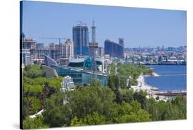 View over Coast of Baku, Baku Bay, Azerbaijan-Michael Runkel-Stretched Canvas