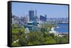 View over Coast of Baku, Baku Bay, Azerbaijan-Michael Runkel-Framed Stretched Canvas