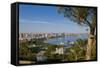 View over Coast of Baku, Baku Bay, Azerbaijan-Michael Runkel-Framed Stretched Canvas