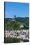 View over Cochem with Cochem Castle in the Background-Michael Runkel-Stretched Canvas