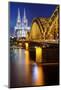 View over Cologne in the Evening, North Rhine-Westphalia, Germany-Steve Simon-Mounted Photographic Print