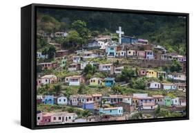 View over Colourful Houses in Cachoeira, Bahia, Brazil, South America-Michael Runkel-Framed Stretched Canvas