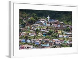 View over Colourful Houses in Cachoeira, Bahia, Brazil, South America-Michael Runkel-Framed Photographic Print