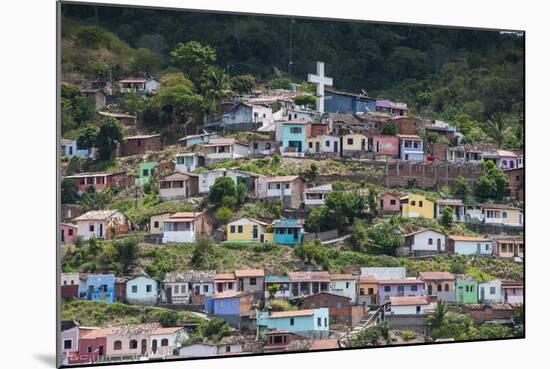 View over Colourful Houses in Cachoeira, Bahia, Brazil, South America-Michael Runkel-Mounted Photographic Print