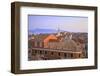 View over Corfu Old Town with Agios Spyridon at Dusk, Corfu Old Town, Corfu-Neil Farrin-Framed Photographic Print