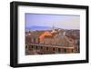 View over Corfu Old Town with Agios Spyridon at Dusk, Corfu Old Town, Corfu-Neil Farrin-Framed Photographic Print