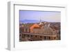 View over Corfu Old Town with Agios Spyridon at Dusk, Corfu Old Town, Corfu-Neil Farrin-Framed Photographic Print