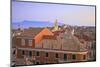 View over Corfu Old Town with Agios Spyridon at Dusk, Corfu Old Town, Corfu-Neil Farrin-Mounted Photographic Print