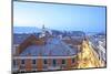 View over Corfu Old Town with Agios Spyridon at Dusk, Corfu Old Town, Corfu-Neil Farrin-Mounted Photographic Print