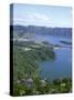 View Over Crater Lake, Sete Citades, San Miguel, Azores Islands, Portugal, Atlantic-David Lomax-Stretched Canvas