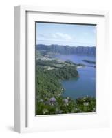 View Over Crater Lake, Sete Citades, San Miguel, Azores Islands, Portugal, Atlantic-David Lomax-Framed Photographic Print