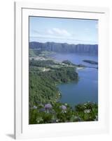 View Over Crater Lake, Sete Citades, San Miguel, Azores Islands, Portugal, Atlantic-David Lomax-Framed Photographic Print