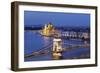 View over Danube River to Chain Bridge and Parliament, UNESCO World Heritage Site, Budapest, Hungar-Markus Lange-Framed Photographic Print