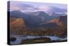 View over Derwentwater of Newlands Valley, Lake District Nat'l Pk, Cumbria, England, UK-Ian Egner-Stretched Canvas