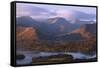 View over Derwentwater of Newlands Valley, Lake District Nat'l Pk, Cumbria, England, UK-Ian Egner-Framed Stretched Canvas