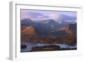 View over Derwentwater of Newlands Valley, Lake District Nat'l Pk, Cumbria, England, UK-Ian Egner-Framed Photographic Print