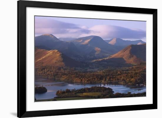 View over Derwentwater of Newlands Valley, Lake District Nat'l Pk, Cumbria, England, UK-Ian Egner-Framed Photographic Print