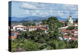 View over Diamantina and the Nossa Senhora Da Consola Church-Gabrielle and Michael Therin-Weise-Stretched Canvas