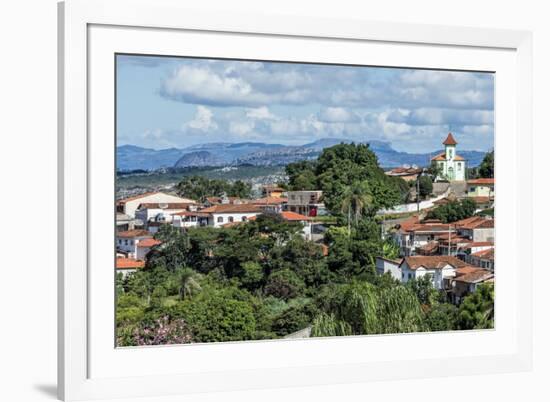 View over Diamantina and the Nossa Senhora Da Consola Church-Gabrielle and Michael Therin-Weise-Framed Photographic Print