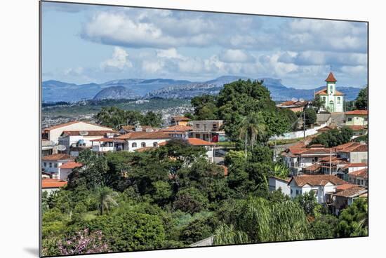 View over Diamantina and the Nossa Senhora Da Consola Church-Gabrielle and Michael Therin-Weise-Mounted Photographic Print