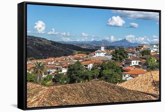 View over Diamantina and the Nossa Senhora Do Amparo Church-Gabrielle and Michael Therin-Weise-Framed Stretched Canvas