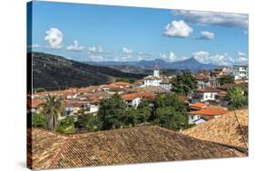 View over Diamantina and the Nossa Senhora Do Amparo Church-Gabrielle and Michael Therin-Weise-Stretched Canvas