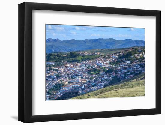 View over Diamantina, UNESCO World Heritage Site, Minas Gerais, Brazil, South America-Gabrielle and Michael Therin-Weise-Framed Photographic Print