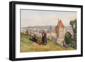 View over Dieppe from the Cliffs Above the Chateau, C.1865-John Absolon-Framed Premium Giclee Print