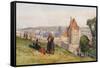 View over Dieppe from the Cliffs Above the Chateau, C.1865-John Absolon-Framed Stretched Canvas