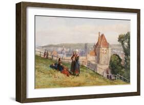 View over Dieppe from the Cliffs Above the Chateau, C.1865-John Absolon-Framed Giclee Print