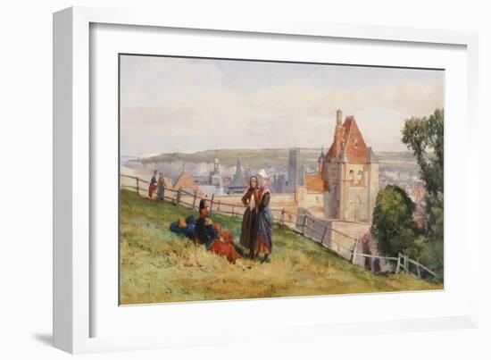 View over Dieppe from the Cliffs Above the Chateau, C.1865-John Absolon-Framed Giclee Print