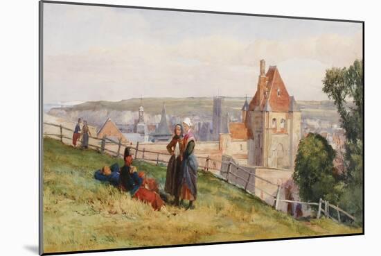 View over Dieppe from the Cliffs Above the Chateau, C.1865-John Absolon-Mounted Giclee Print
