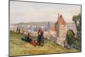 View over Dieppe from the Cliffs Above the Chateau, C.1865-John Absolon-Mounted Giclee Print