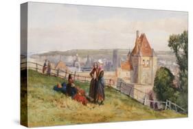 View over Dieppe from the Cliffs Above the Chateau, C.1865-John Absolon-Stretched Canvas