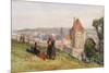 View over Dieppe from the Cliffs Above the Chateau, C.1865-John Absolon-Mounted Giclee Print