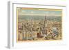 View over Downtown Cleveland, Ohio-null-Framed Art Print