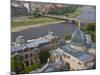 View over Dresden and the River Elbe, Dresden, Saxony, Germany, Europe-Michael Runkel-Mounted Photographic Print