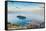 View over Dubrovnik, Lokum Island and Adriatic Sea, Dubrovnik, Dalmatian Coast, Croatia, Europe-Matthew Williams-Ellis-Framed Stretched Canvas