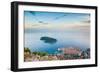 View over Dubrovnik, Lokum Island and Adriatic Sea, Dubrovnik, Dalmatian Coast, Croatia, Europe-Matthew Williams-Ellis-Framed Photographic Print