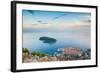 View over Dubrovnik, Lokum Island and Adriatic Sea, Dubrovnik, Dalmatian Coast, Croatia, Europe-Matthew Williams-Ellis-Framed Photographic Print