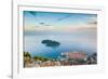 View over Dubrovnik, Lokum Island and Adriatic Sea, Dubrovnik, Dalmatian Coast, Croatia, Europe-Matthew Williams-Ellis-Framed Photographic Print