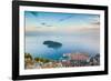 View over Dubrovnik, Lokum Island and Adriatic Sea, Dubrovnik, Dalmatian Coast, Croatia, Europe-Matthew Williams-Ellis-Framed Photographic Print