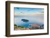 View over Dubrovnik, Lokum Island and Adriatic Sea, Dubrovnik, Dalmatian Coast, Croatia, Europe-Matthew Williams-Ellis-Framed Photographic Print