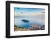 View over Dubrovnik, Lokum Island and Adriatic Sea, Dubrovnik, Dalmatian Coast, Croatia, Europe-Matthew Williams-Ellis-Framed Photographic Print