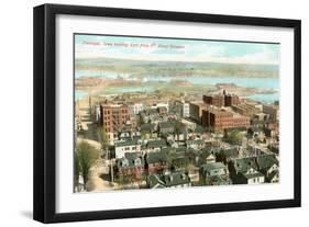 View over Dubuque, Iowa-null-Framed Art Print